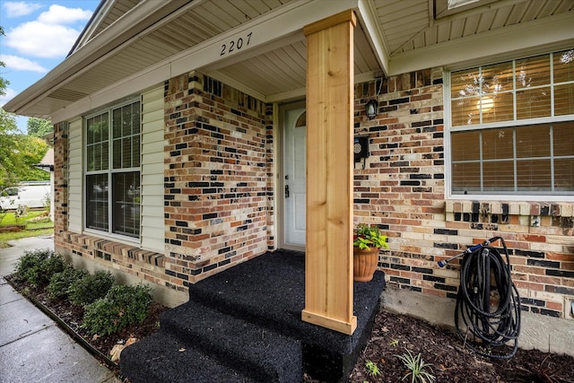 2207 English Dr, Garland, TX 75041 - doorway to property with brick siding