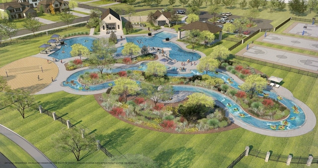 2420 Bernham Dr, Celina, TX 75009 - bird's eye view of a pool