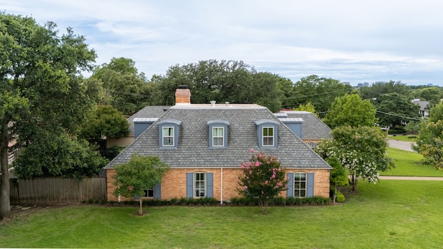 6710 Meadowcreek Dr, Dallas, TX 75254 - view of front facade with brick siding and a chimney