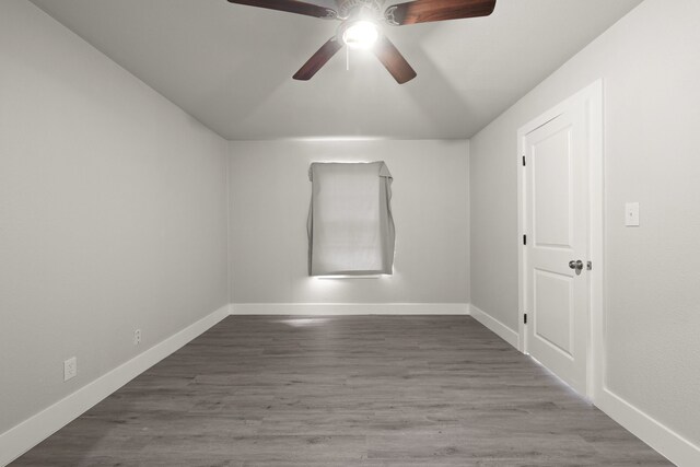 3624 Baylor St, Fort Worth, TX 76119 - empty room with a ceiling fan and wood finished floors