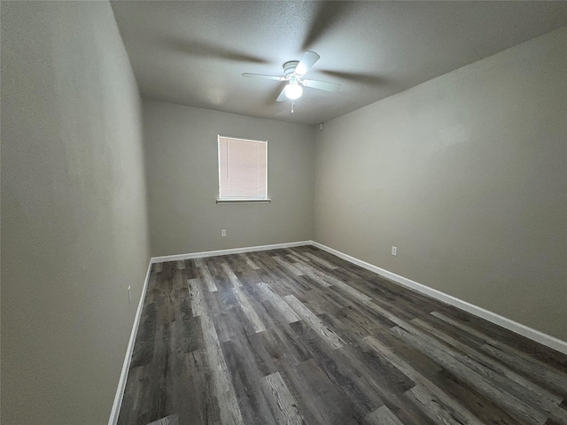 2209 Viewtop Ln Unit 2, Arlington, TX 76012 - spare room with a ceiling fan and dark wood finished floors