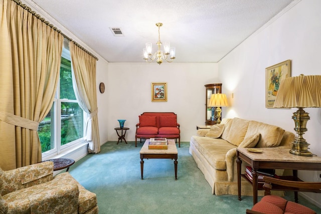 315 Ridgewood Dr, Richardson, TX 75080 - living room with carpet flooring and a chandelier