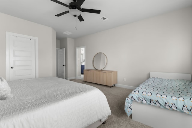 711 Prairie Falcon Dr, Arlington, TX 76005 - bedroom with carpet and a ceiling fan