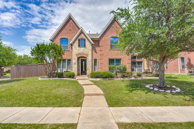 4517 Copeland Dr, Plano, TX 75024 - view of front of home with brick siding and stone siding