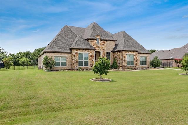4513 Donnoli Dr, Flower Mound, TX 75022 - french country home with stone siding and roof with shingles