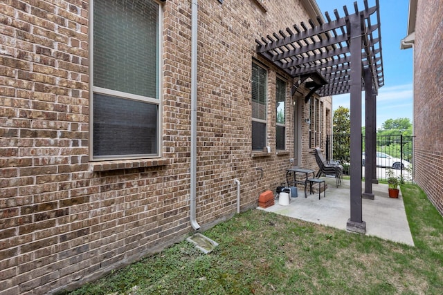 2464 Castle Ridge Dr, Richardson, TX 75080 - view of patio featuring a pergola