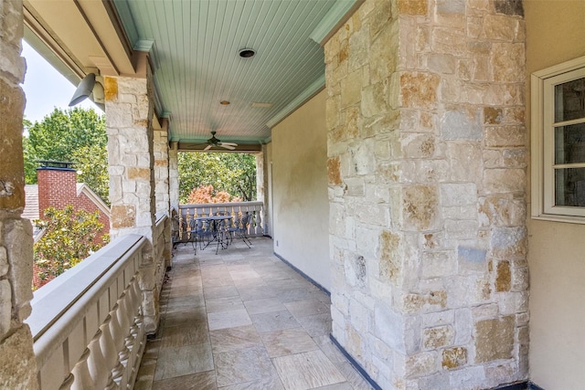 5800 Armstrong Pkwy, University Park, TX 75205 - porch featuring ceiling fan