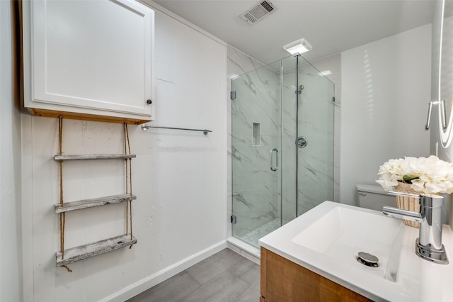 1505 W St, Mckinney, TX 75069 - bathroom with a marble finish shower and vanity