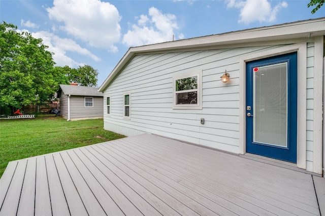 1505 W St, Mckinney, TX 75069 - wooden terrace with a lawn