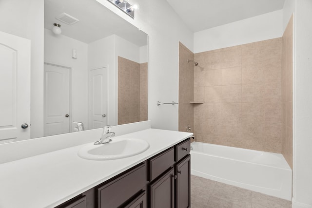 161 Collin St, Anna, TX 75409 - full bathroom with vanity, washtub / shower combination, and tile patterned flooring