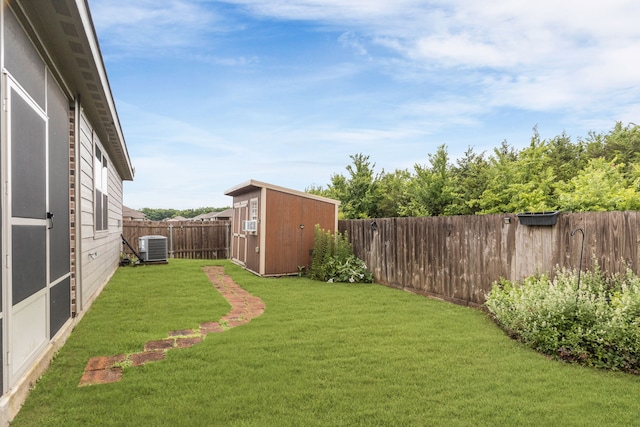 161 Collin St, Anna, TX 75409 - fenced backyard featuring a storage unit