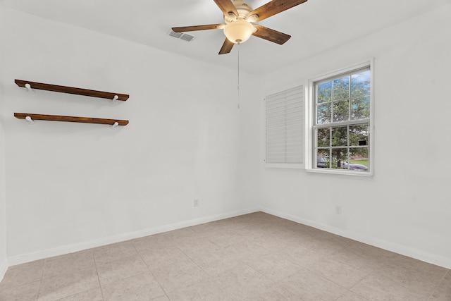 161 Collin St, Anna, TX 75409 - spare room with ceiling fan and light tile patterned floors