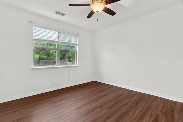 161 Collin St, Anna, TX 75409 - empty room with dark wood-type flooring and a ceiling fan