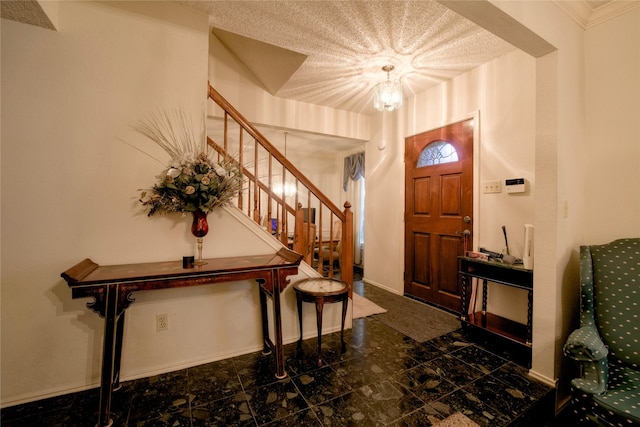 2315 Rockhill Rd, Mckinney, TX 75072 - entrance foyer featuring stairway and baseboards