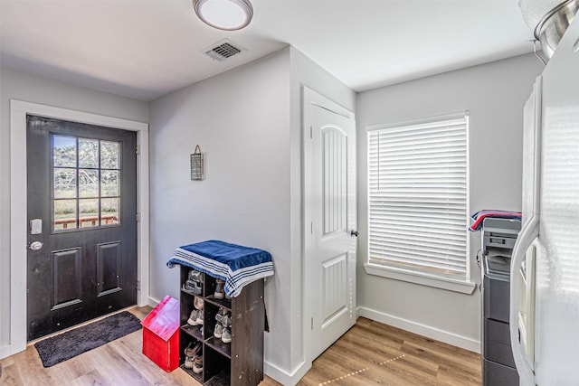 3135 Brazos River Dr, Granbury, TX 76048 - entrance foyer with light wood finished floors and baseboards