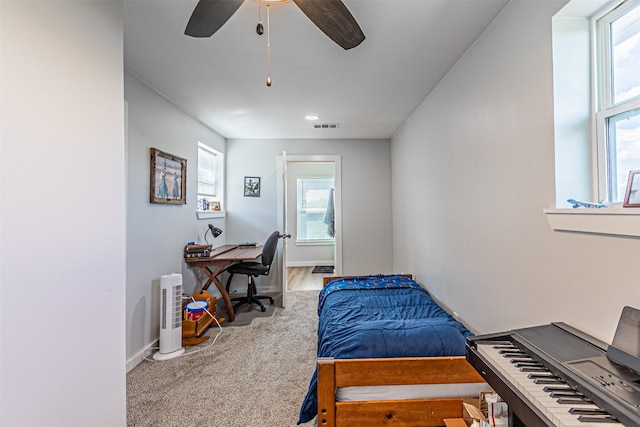 3135 Brazos River Dr, Granbury, TX 76048 - bedroom featuring a desk, carpet floors, and ceiling fan