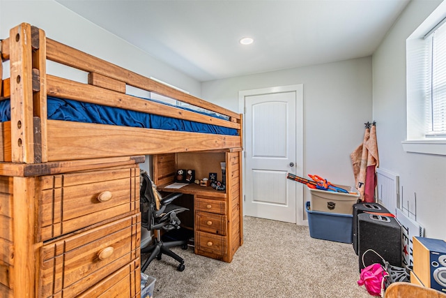 3135 Brazos River Dr, Granbury, TX 76048 - bedroom with carpet flooring, recessed lighting, and a desk