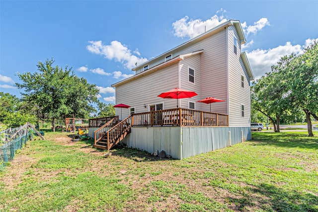 3135 Brazos River Dr, Granbury, TX 76048 - rear view of property with a deck