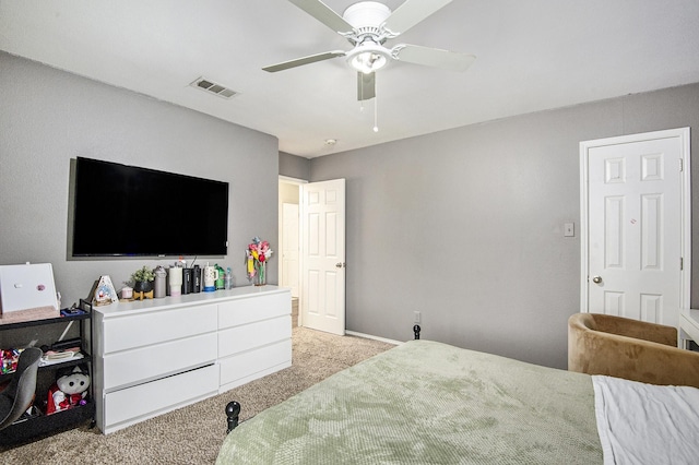 6833 Permian Ln, Fort Worth, TX 76137 - bedroom featuring light carpet and a ceiling fan