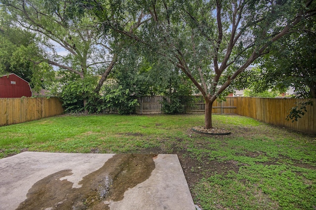 6833 Permian Ln, Fort Worth, TX 76137 - fenced backyard with a patio area