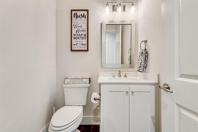 3900 Brazoria Dr, Prosper, TX 75078 - half bath with vanity and toilet