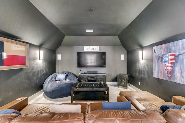 3900 Brazoria Dr, Prosper, TX 75078 - cinema featuring baseboards and lofted ceiling