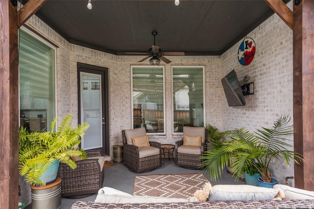 3900 Brazoria Dr, Prosper, TX 75078 - view of patio / terrace with ceiling fan