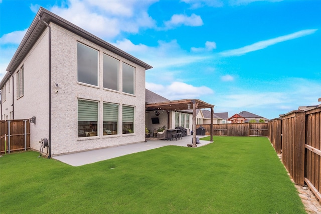 3900 Brazoria Dr, Prosper, TX 75078 - rear view of house featuring a fenced backyard, a patio, and stucco siding