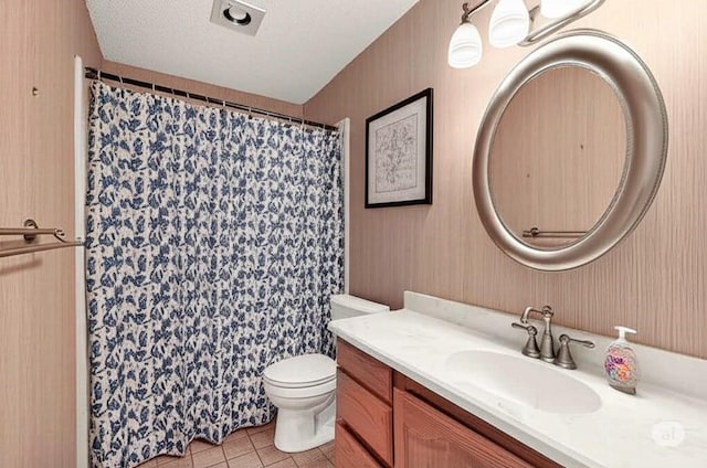 2705 Willowood Dr, Grapevine, TX 76051 - full bathroom featuring vanity, tile patterned floors, and a shower with curtain