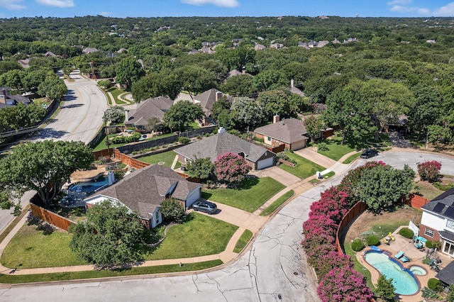 2705 Willowood Dr, Grapevine, TX 76051 - aerial view of residential area with a pool
