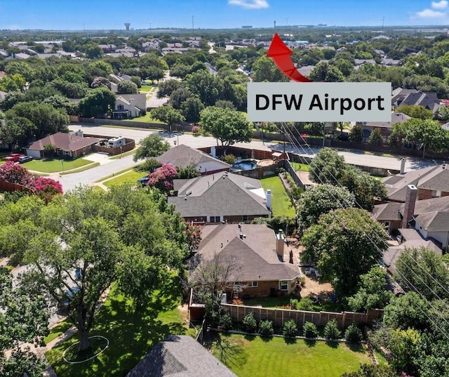 2705 Willowood Dr, Grapevine, TX 76051 - aerial perspective of suburban area