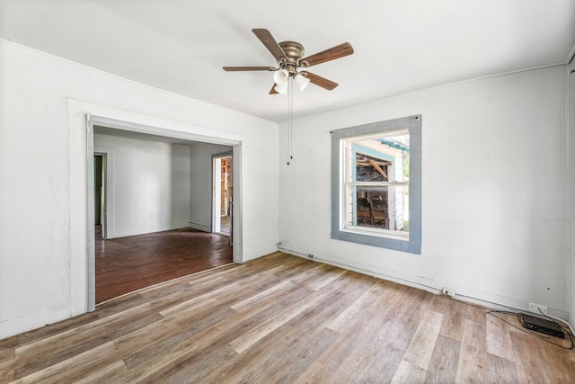 280 W Walnut St, Stephenville, TX 76401 - spare room featuring wood finished floors and ceiling fan