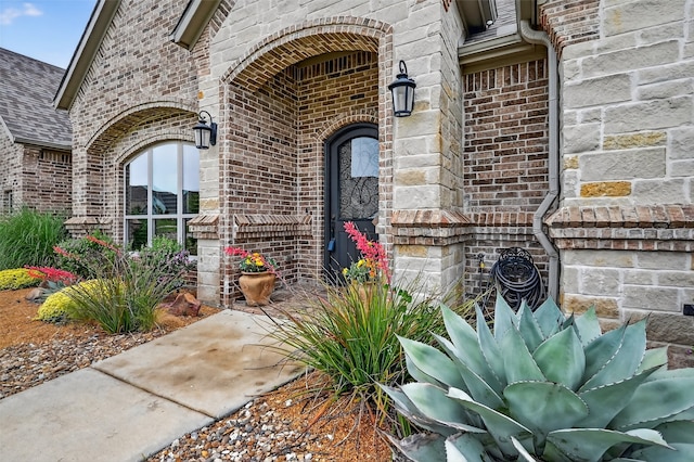 2427 Remuda Dr, Sherman, TX 75092 - entrance to property featuring brick siding and stone siding