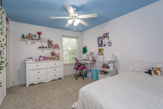 5216 Copper Creek Dr, Fort Worth, TX 76244 - bedroom featuring light colored carpet and a ceiling fan