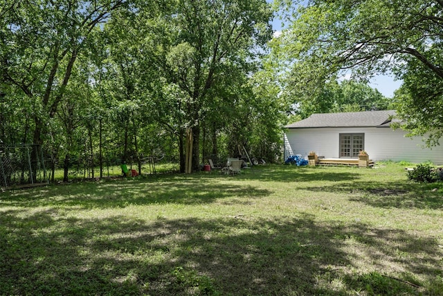 4236 Virginia Ln, Fort Worth, TX 76103 - view of yard featuring french doors