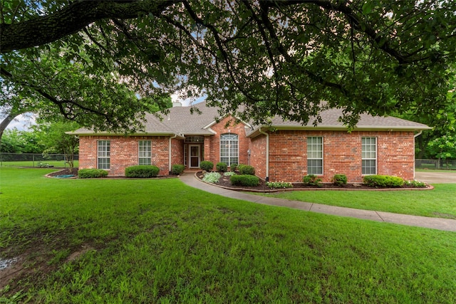 2403 Berry Grove Ct, Melissa, TX 75454 - single story home with roof with shingles, brick siding, and a chimney