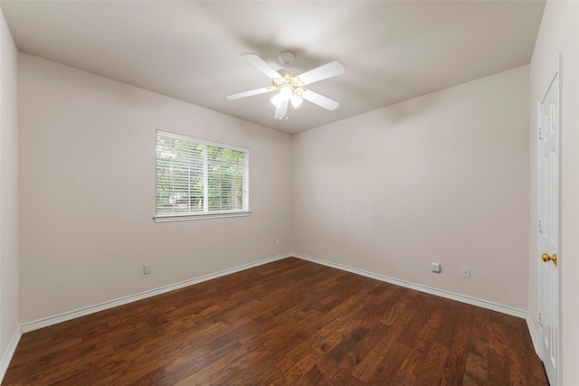 2403 Berry Grove Ct, Melissa, TX 75454 - spare room featuring dark wood-style floors and ceiling fan