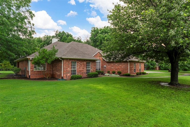 2403 Berry Grove Ct, Melissa, TX 75454 - view of front of home featuring brick siding, a chimney, and roof with shingles