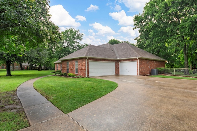 2403 Berry Grove Ct, Melissa, TX 75454 - view of side of home featuring brick siding, a garage, driveway, and roof with shingles
