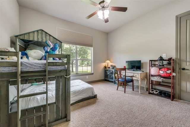 206 Hidden Meadow Cir, Midlothian, TX 76065 - carpeted bedroom with baseboards and a ceiling fan