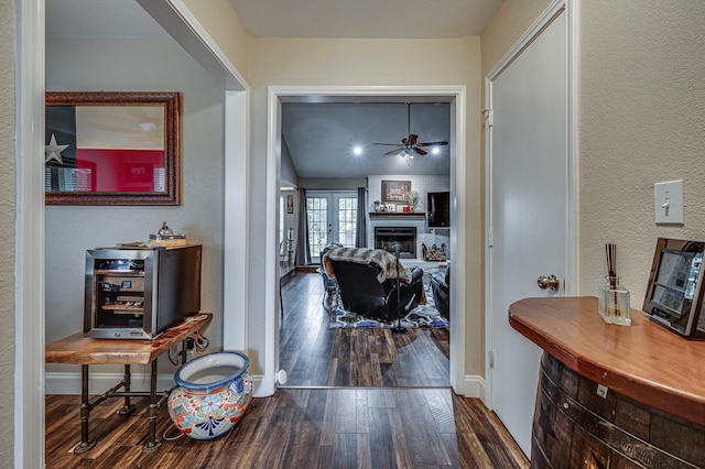 211 Willow Creek Ct, Mansfield, TX 76063 - corridor with wood finished floors and french doors