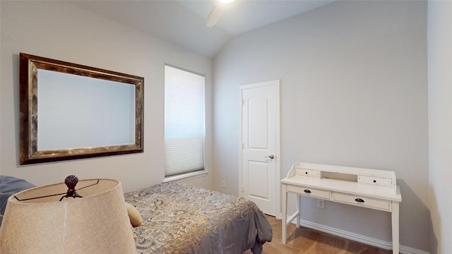 751 Kirby Dr, Argyle, TX 76226 - bedroom featuring vaulted ceiling, carpet, and ceiling fan