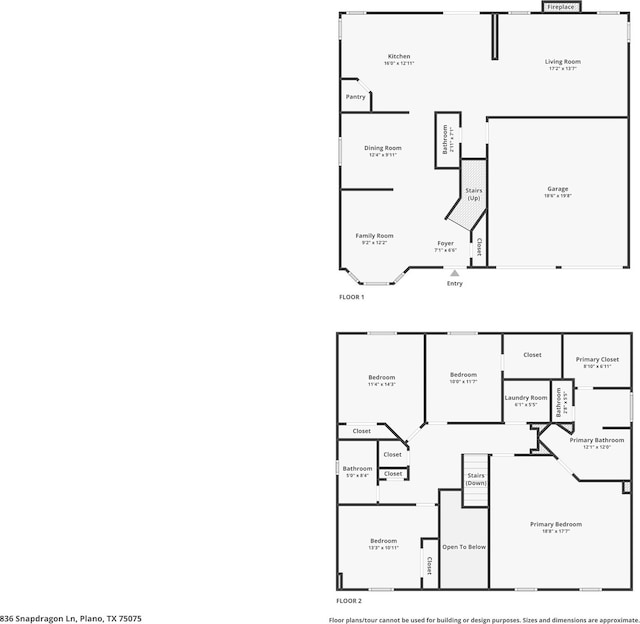 836 Snapdragon Ln, Plano, TX 75075 - view of floor plan / room layout