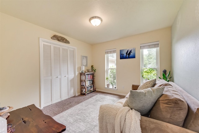 4204 Shipley Ct, Benbrook, TX 76116 - carpeted living room featuring baseboards
