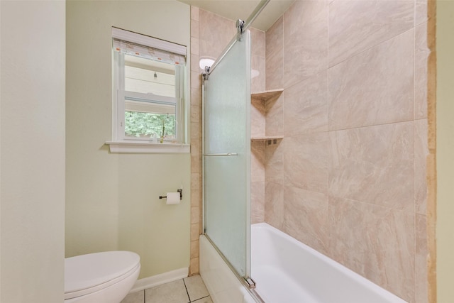 4204 Shipley Ct, Benbrook, TX 76116 - bathroom featuring tile patterned floors and bath / shower combo with glass door