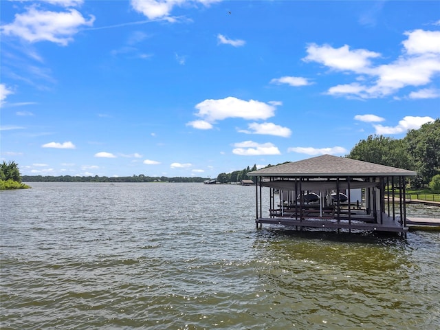 229 Lakeside Dr, Malakoff, TX 75148 - dock area featuring boat lift and a water view