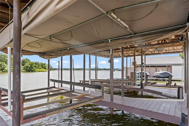 229 Lakeside Dr, Malakoff, TX 75148 - dock area with boat lift and a water view