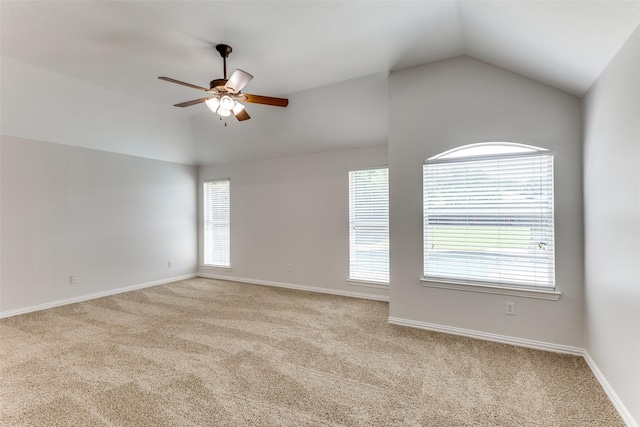 426 Bell Dr, Wylie, TX 75098 - unfurnished room with vaulted ceiling, light carpet, and a ceiling fan