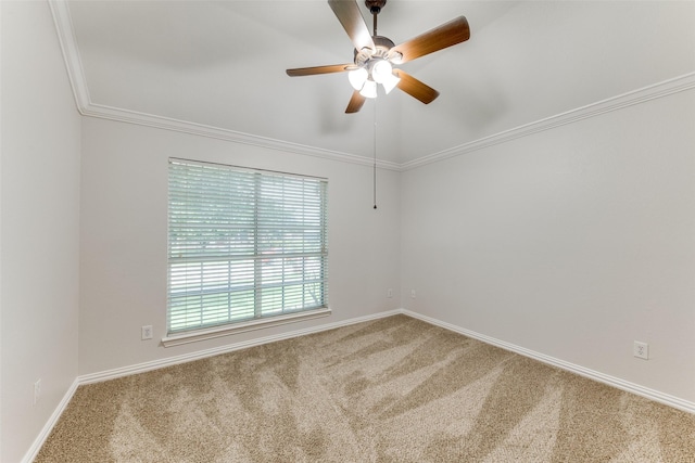 426 Bell Dr, Wylie, TX 75098 - carpeted empty room featuring ceiling fan and ornamental molding