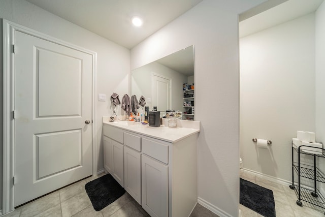 756 Loomis Trl, Justin, TX 76247 - bathroom with vanity and tile patterned floors